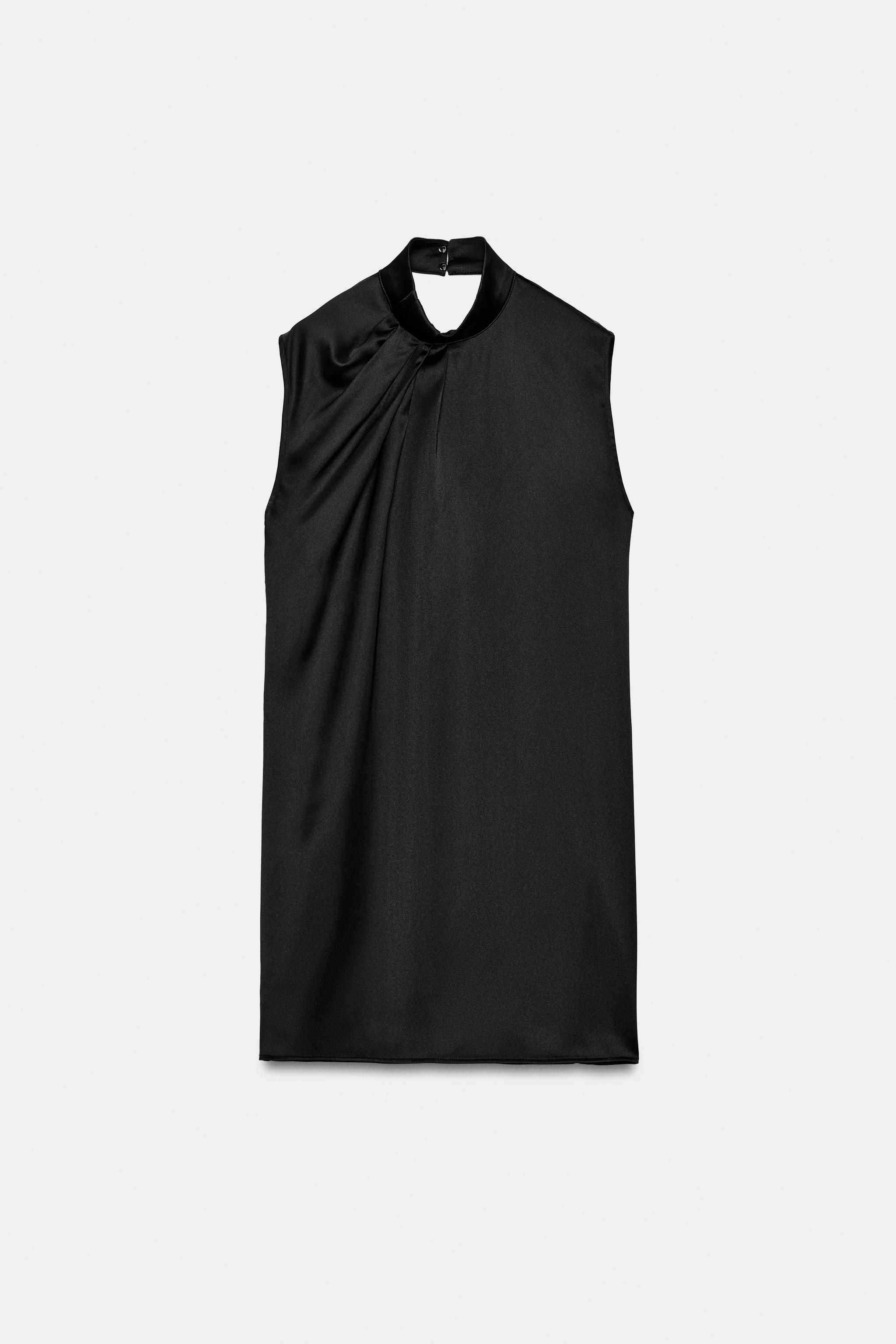 SATIN EFFECT SHORT DRESS